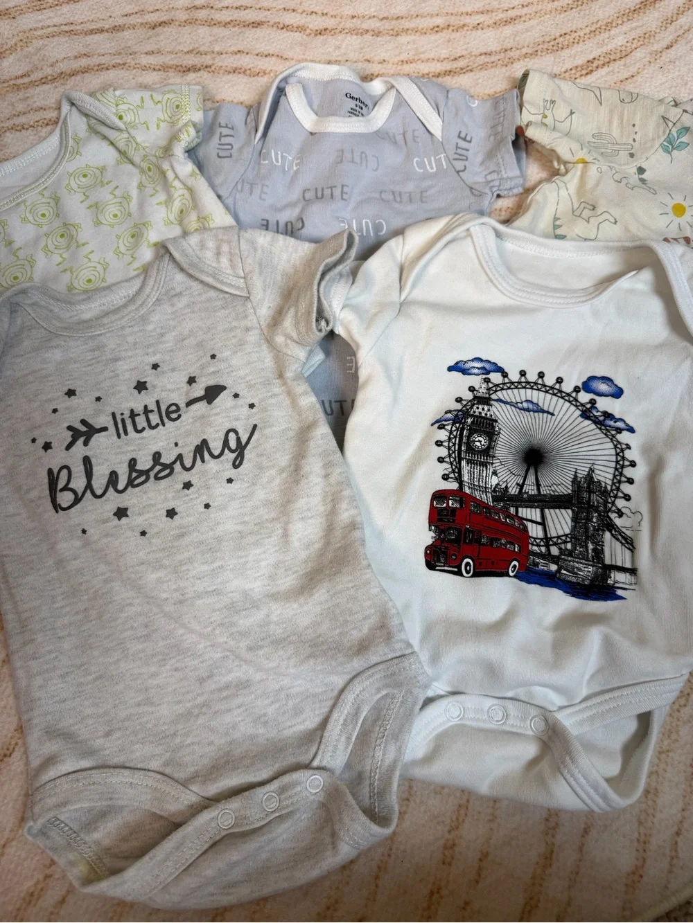 Assorted Baby Onesies – 0–3 Months
